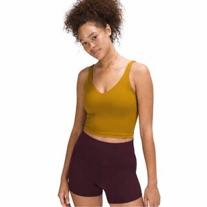 Lululemon Align Tank Golden Mustard Cropped Yoga Top Built-In Bra